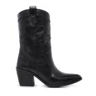 Bota Texana Feminina Preta Country Bico Fino Tendencia