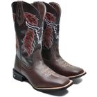 Bota Texana Masculina Country Cowboy Moderna Linda Cano Alto Detalhada