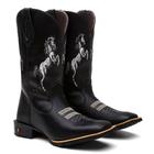 Bota Texana Masculina Country em Couro Cavalos Ref. Cav