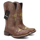 Bota Texana Nashville Brown em Couro Ref. EVA-Nashville-Brown