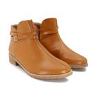 BOTA USAFLEX REF.: AH0302001 - Cano Baixo Marrom Couro Enfeite