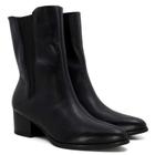 Bota Usaflex Salto Bloco Feminino - Preto