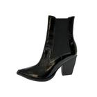Bota Verniz Preta Cano Baixo Mellizos Feminina