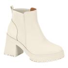 Bota Vizzano 3091.100 Cano Curto Salto Alto Grosso Elastico Feminino