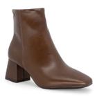 Bota Vizzano Cano Curto Salto Bloco Casual Feminina Macia