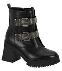 Bota Vizzano Tratorada Cano Curto Fivela Hotfix Strass Brilh