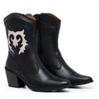 Bota Western Feminina Ref.: 3002 Preto e Gelo