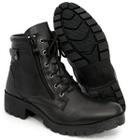 Bota WSHOES Coturno Urban Feminina Confortável Macio e Leve Zíper Lateral Envio Já