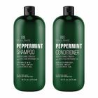 BOTANIC HEARTH Peppermint Oil Shampoo and Conditioner Set - Fórmula de florescimento de cabelo com queratina para cabelo fino - Combate a queda de cabelo, promove crescimento capilar-sulfato livre para homens e mulheres - 16 fl oz x 2