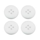 Botão Branco 21mm 4 Furos - 50 Peças Para Roupa Artesanato - Inova Aviamentos