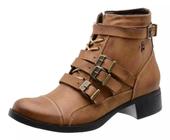 Botas Coturno Feminino Silva&Silva Bellis Couro Areia