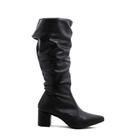 Botas Femininas Modelo Slouchy Bico Fino Salto Grosso Lirom