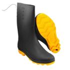 Botas Galocha Pvc Impermeável Solado Antiderrapante Amarelo