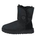 Botas UGG unissex para crianças Bailey Button II pretas tamanho 03