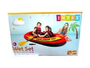 Bote Inflável 1.85 Metros Com 2 Remos Intex cor laranja