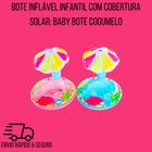 Bote Inflável Infantil com Cobertura Solar: Baby Bote Cogumelo