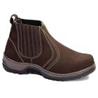 Botina Adventure Masculina Couro Cano Curto Conforto Macia