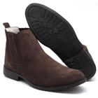 Botina Bota Chelsea Masculina Cano Curto de Couro Macia Brete Boots