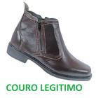 botina Com ziper fecho Bota Cor Marrom Cano Curto Medio Solado Costurado Estilo Sapato Social 2235