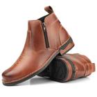 Botina masculina rodeio country estilo texana em couro