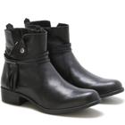 Botinha Bota Coturno Feminino Cano Baixo de Couro inverno