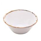 Bowl Borda de Bambu Melamina Branco 15x6cm Bon Gourmet