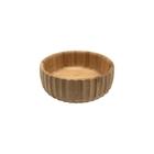 Bowl Canelado de Bambu M 19Cm Bege Oikos