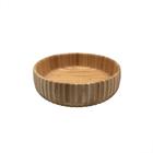 Bowl canelado de bambu natural 22cm saladas frutas legumes