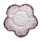 Bowl cristal com borda dourada flor rosa 09 cm - 28953