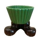 Bowl de Cerâmica Bota Papai Noel Verde 15x9x12cm Scalla