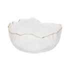 Bowl de Cristal Martelado com Borda Dourada Taj 13x6,5cm