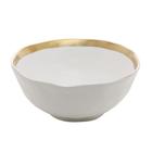 Bowl de porcelana branco e dourado dubai wolff