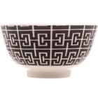 Bowl de Porcelana Lyor 410ml Egypt Preto Decorado Cumbuca Caldos Sobremesas
