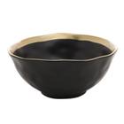 Bowl Em Porcelana Preto E Dourado Dubai 15X6Cm 450Ml - Wolff