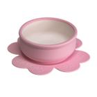 Bowl Em Silicone Com Ventosa Bebê Infantil Rosa - Kababy