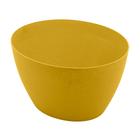 Bowl oval de bambu e pp amarelo 24,5cm x 18cm x 14cm