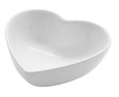 Bowl Petisqueira de Coração em Porcelana Branca 8,5 cm Pequena - mesa posta