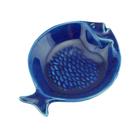 Bowl Raso de Cerâmica Decorativo Peixe Ocean Azul 14cm Bon Gourmet - Bon Gourmet