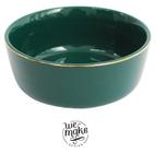 Bowl shine green loux verde com borda dourada - We Make Design