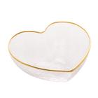 Bowl Vidro Borossilicato com Borda Dourada Heart 15x14x6 cm Wolff