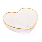 Bowl vidro c/borda dourada Heart 9x8x4cm - BON GOURMET