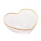 Bowl vidro com borda dourada heart 15x14x6 cm - 28341 - BON GOURMET