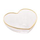 Bowl Vidro com Borda Dourada Heart 15x14x6cm 28341 - Wolff