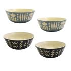 Bowls Cumbuca tigela, cerâmica decorada - Jg 4 peças