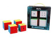 Box Cubo Mágico Moyu 2x2x2 + 3x3x3 + 4x4x4 + 5x5x5 Stickerless