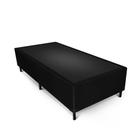 Box Max Ultra Suede Preto Solteiro 88x188x42cm