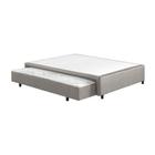 Box Sommier Casal com Cama Auxiliar 138x188x36 - Cinza