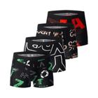 Boxers Masculinos Plus Size com Estampa - 4 Unidades - Cintura Elástica Confortável