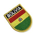 BP0029E-011 Bandeira Bolivia Patch Bordado 5,7x6,8cm