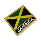 BP0036N-001 Bandeira Jamaica Patch Bordado 7,5x6,3cm